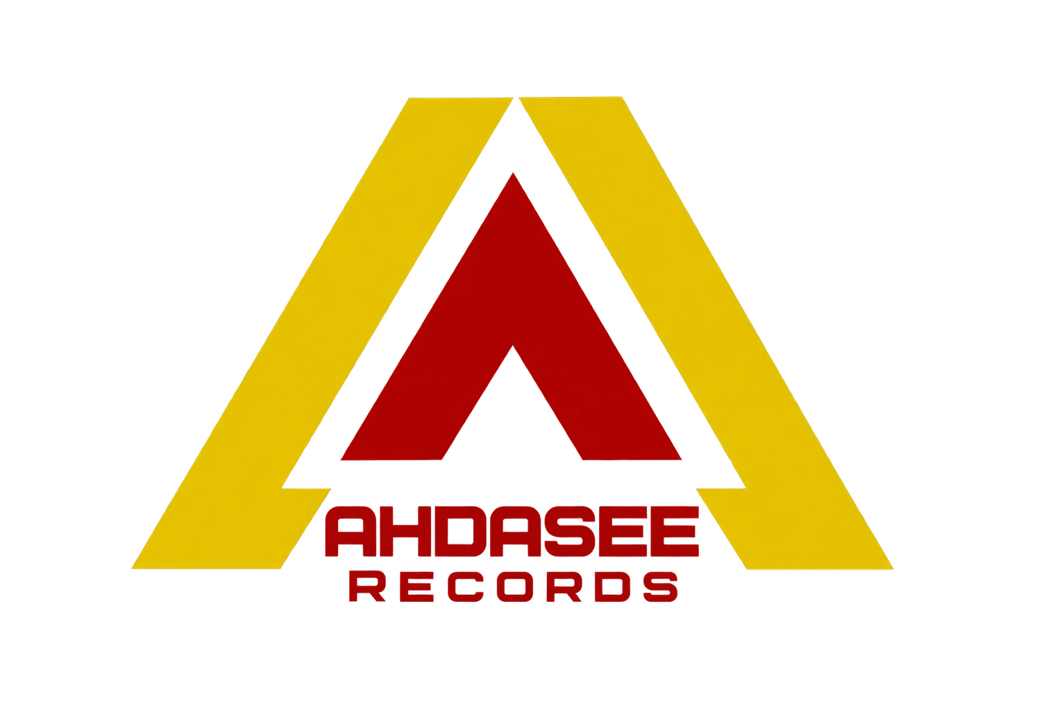 Ahdasee Records red and yellow logo